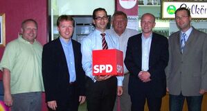 Christan Flisek, Joachim Wolbergs und Martin Panten in Hainsbach
