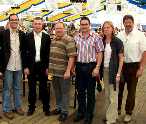 v.l.: Johannes Faden, Michael Adam, Rainer Pasta, Armin Buchner, Madlen Melzer, Bgm. Bernhard Zauner