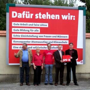 Stehen ein für die richtigen politischen Inhalte: F. Bayer, B. Wessely, J. Faden, Michael Adam, Daniel Süß